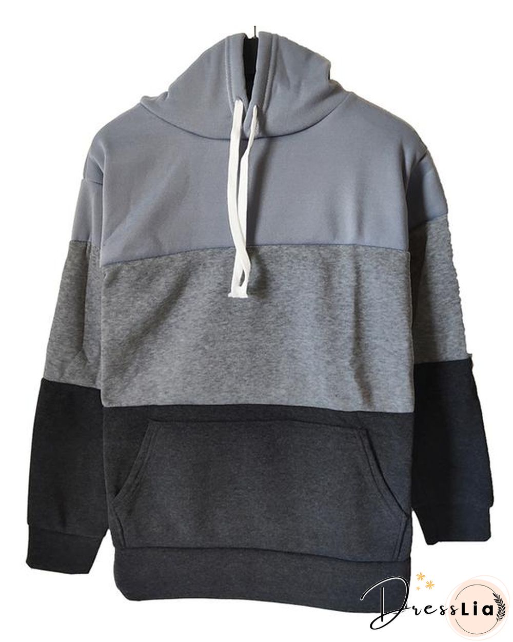 Color Block Long Sleeves Hoodie
