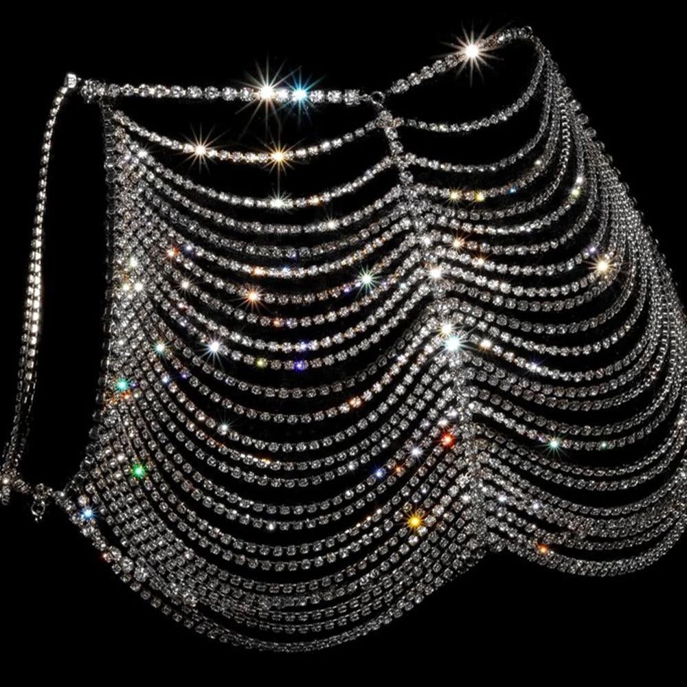 Sexy Fringe Long Skirt Body Jewelry-VESSFUL