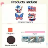 4pcs America 250th Anniversary DIY Diamond Art Magnets Kit Diamond Art Refrigerator Magnet Rhinestones Refrigerator Magnetic Sticker for Adult Beginners DIY Home Office Decor (03)