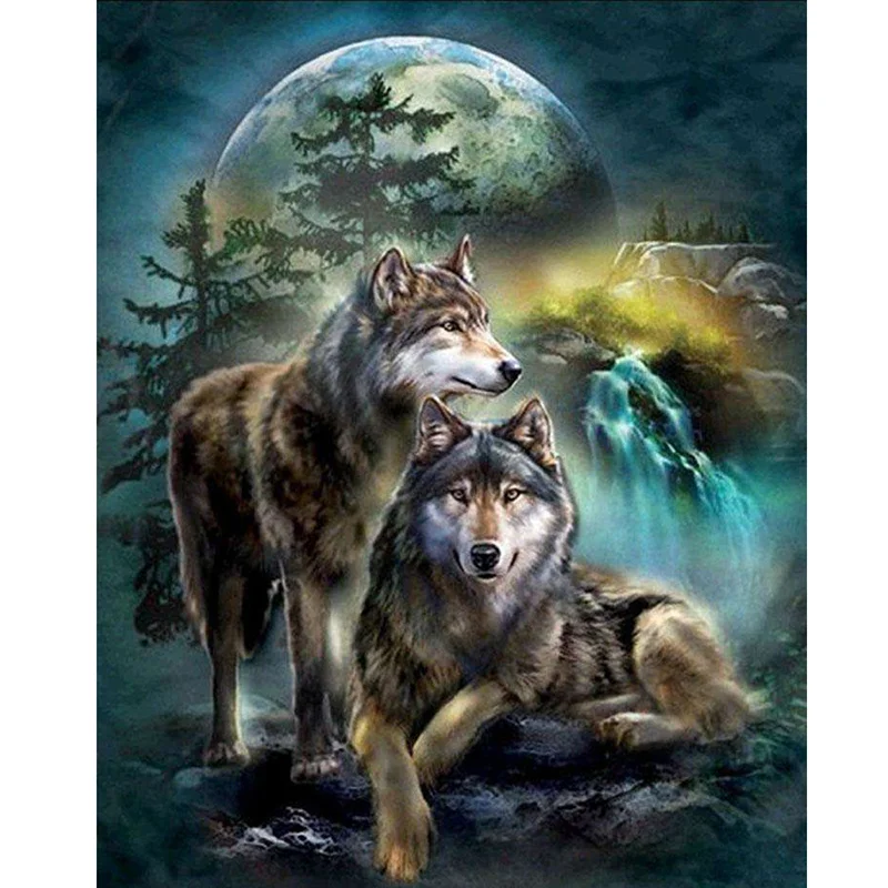 Diamond Painting - Full Round/Square Drill - Wolf(30*40 - 50*60cm)