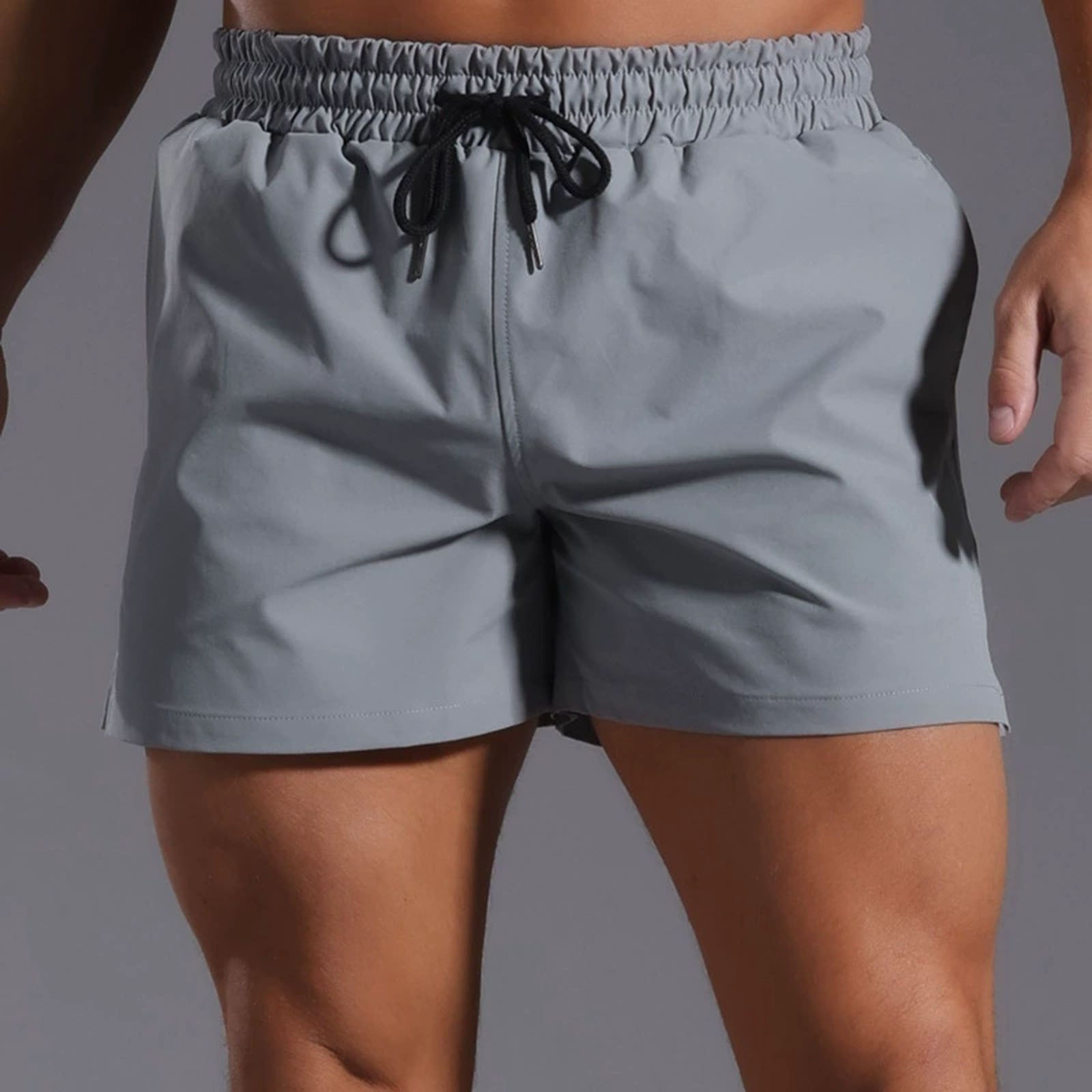 Versusstols Mens Athletic Shorts With Zipper Pockets Men'S Beach Shorts With And Inner Mesh Three Quarter Pants Loose Hot Bermuda Masculina