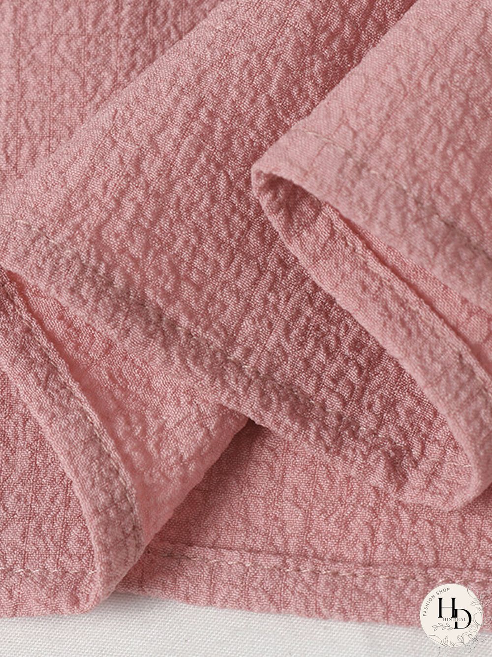 Elastic Shoulder Pleats Puff Sleeve Casual Blouse