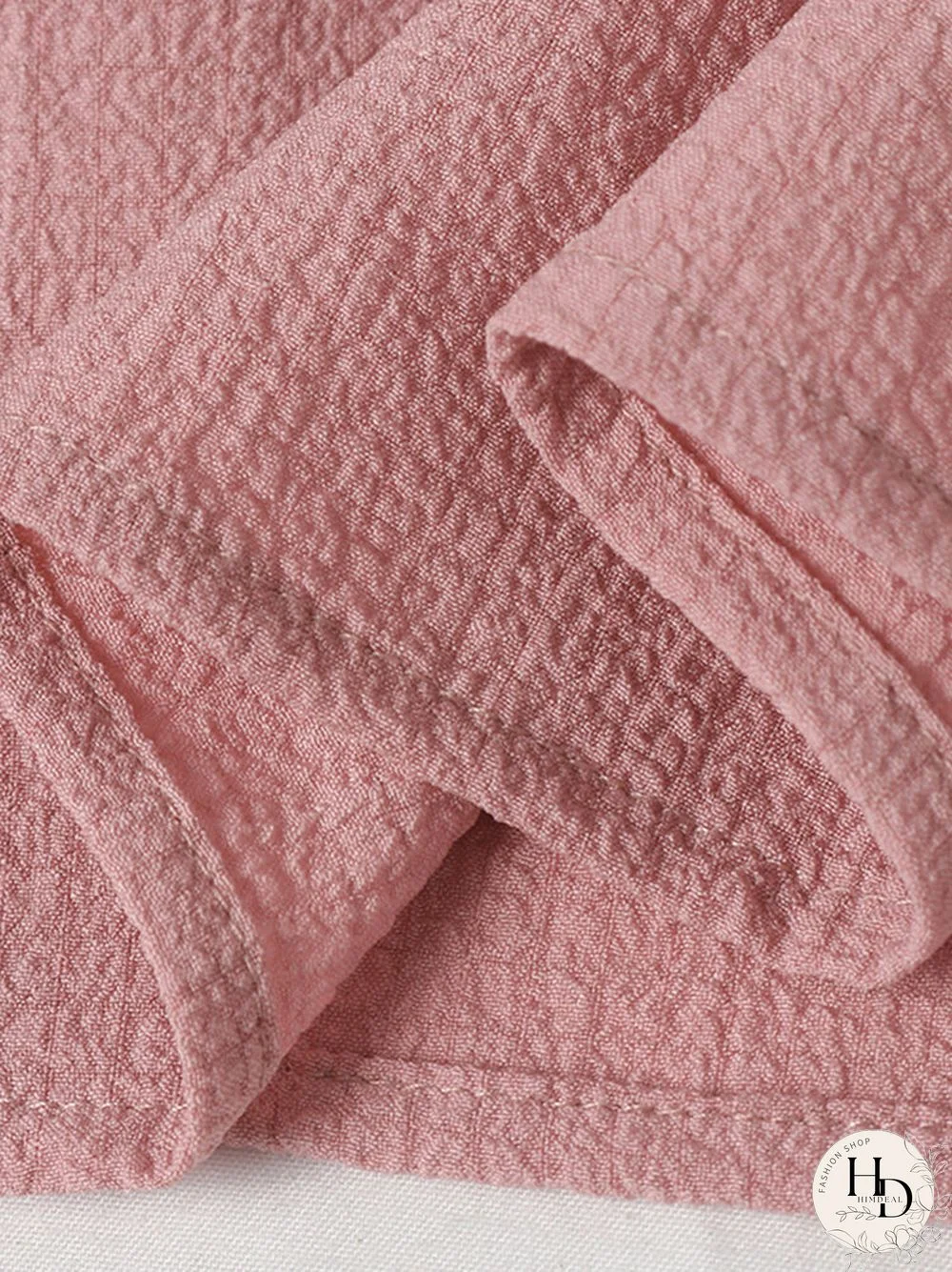 Elastic Shoulder Pleats Puff Sleeve Casual Blouse