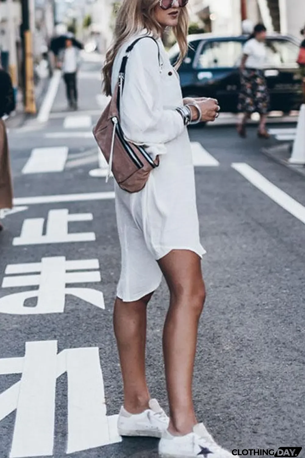 Lazy White Shirt Dress