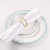 Matte Golden Double Circles Wire Catering Napkin Ring