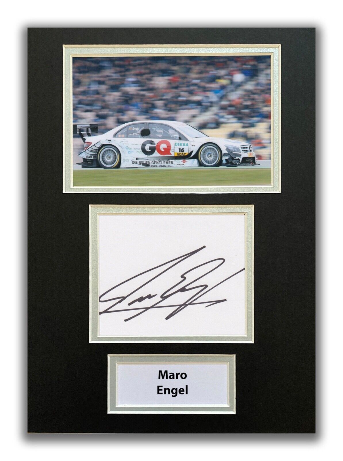 MARIO ENGEL HAND SIGNED A4 MOUNTED Photo Poster painting DISPLAY - TOURING CARS - AUTOGRAPH 1.