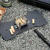 Mini Glass Observation Stand Portable Folding Outdoor Wood Stove Incense Burner