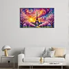 Diamond Painting-DIY Full Round Drill Eiffel Tower In The Rising Sun(70*40 CM)