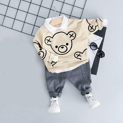 Spring Infant Clothes Sets Baby Boys Girls Clothing Set Children T Shirt Dress Long Sleeves Brother Sister Clothes Suits
