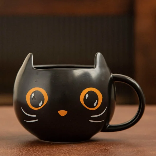 Kawaii Witch Halloween Cat Hat Mug SP16477