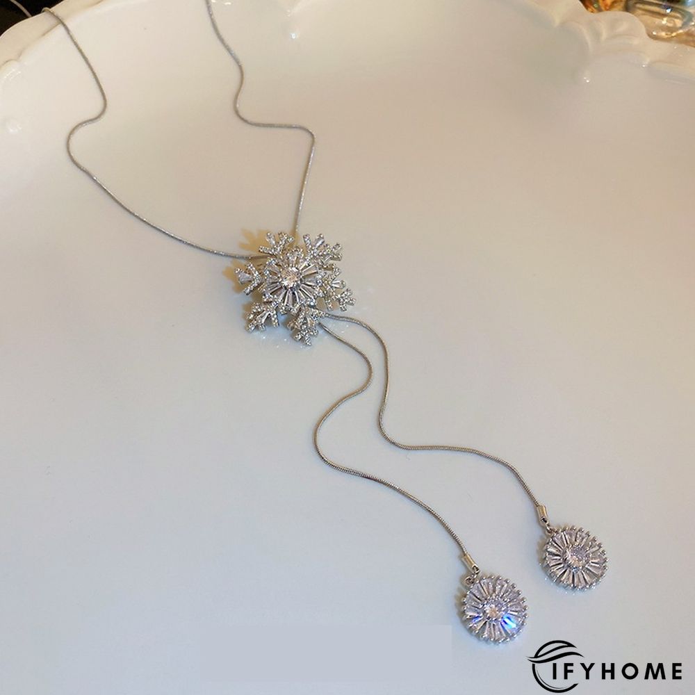 Rotating snowflake necklace | IFYHOME