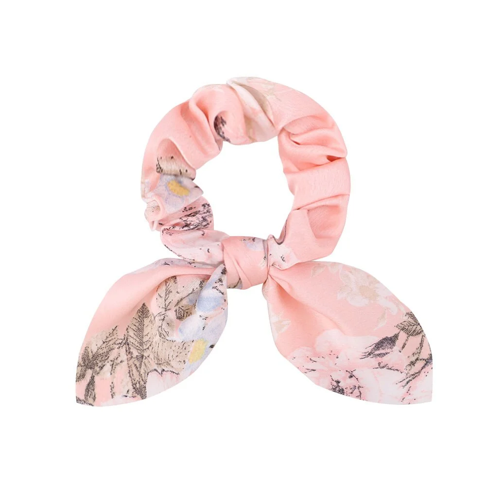New Chiffon Bowknot Elastic Hair Bands For Women Girls Solid Color Scrunchie Headband Hair Ties Ponytail Holder Hair Accessories