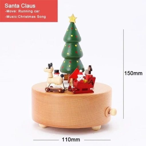 2022 Early Christmas Promotion-Handmade Wooden Rotating Music Boxes