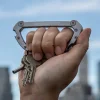 D-Type Quick-Hang Mountaineering Buckle Multi-Function Combination Outdoor Tool Portable EDC Quick-Hang Self-Defense Alloy Keychain Hook