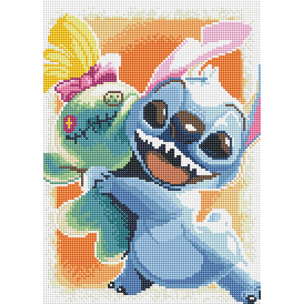 

Cartoon Blue Stitch - Square Drill Diamond Painting - 30*40CM, 501 Original