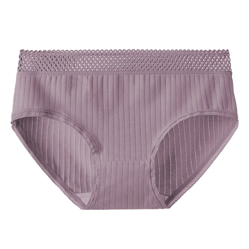 Women's Underwear Panties Cotton Women's Underwear Seamless Mid Waist Comfort Briefs Soft Hollow Female Underpants Girls Panties