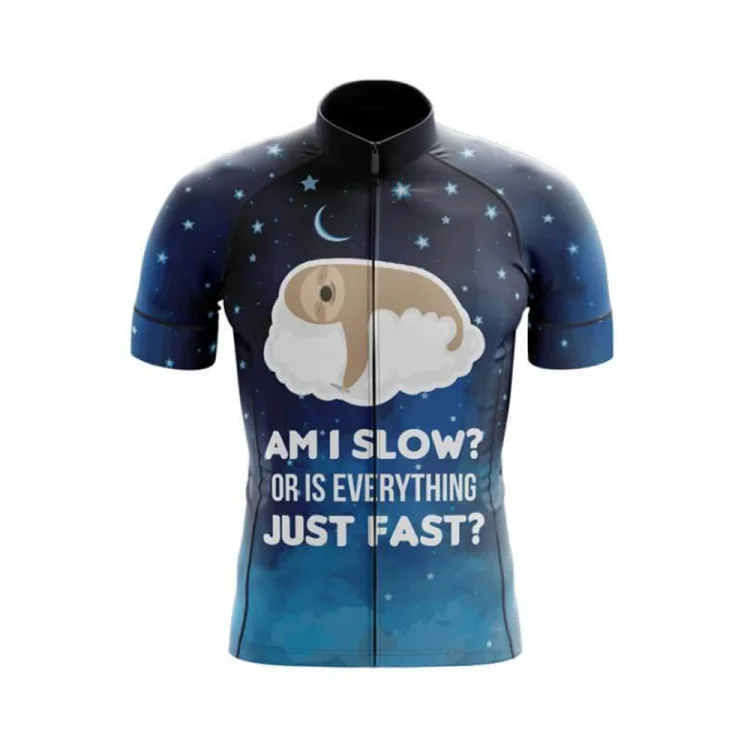 Am I Slow Women or Men's Short Sleeve Cycling Jersey