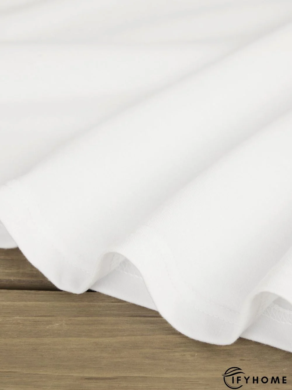 Women's White V neck Plain Cotton Blend Short Sleeve Casual Tunic T-Shirt | IFYHOME