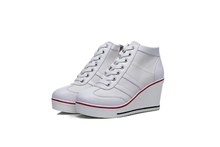 Ladies Wedge High Heel Sneakers  Stunahome.com