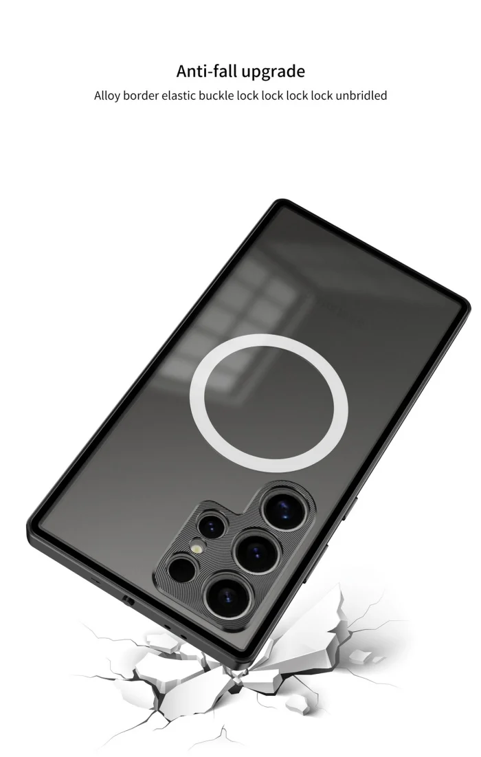 Samsung S25U Metal Magnetic Half-cover Anti-fall Protective Cover