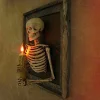 D&eacute;coration murale d&rsquo;Halloween Encadr&eacute;e 3d Squelette Torse Bougie