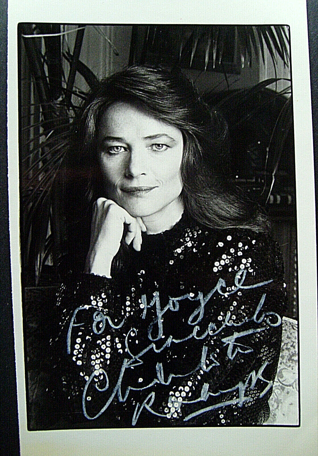 CHARLOTTE RAMPLING (THE VERDICT) ORIGINAL AUTOGRAPH Photo Poster painting (BRITISH ACTRESS)