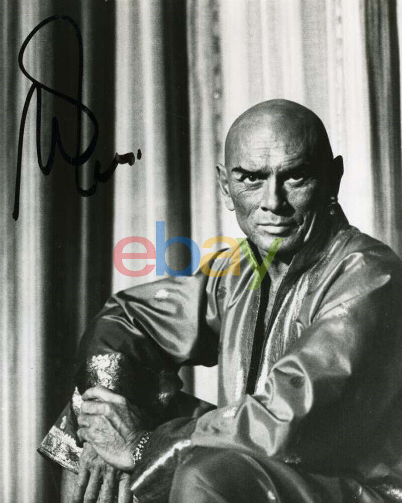 YUL BRYNNER SIGNED 8X10 Photo Poster painting AUTOGRAPH REPRINT