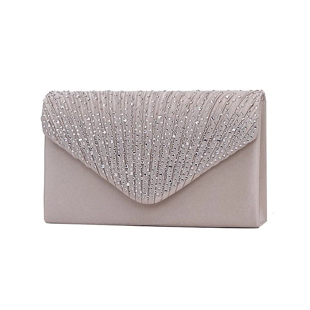 Women's Evening Bag Tri-fold Rhinestone Glitter Shine Party Clutch Bag