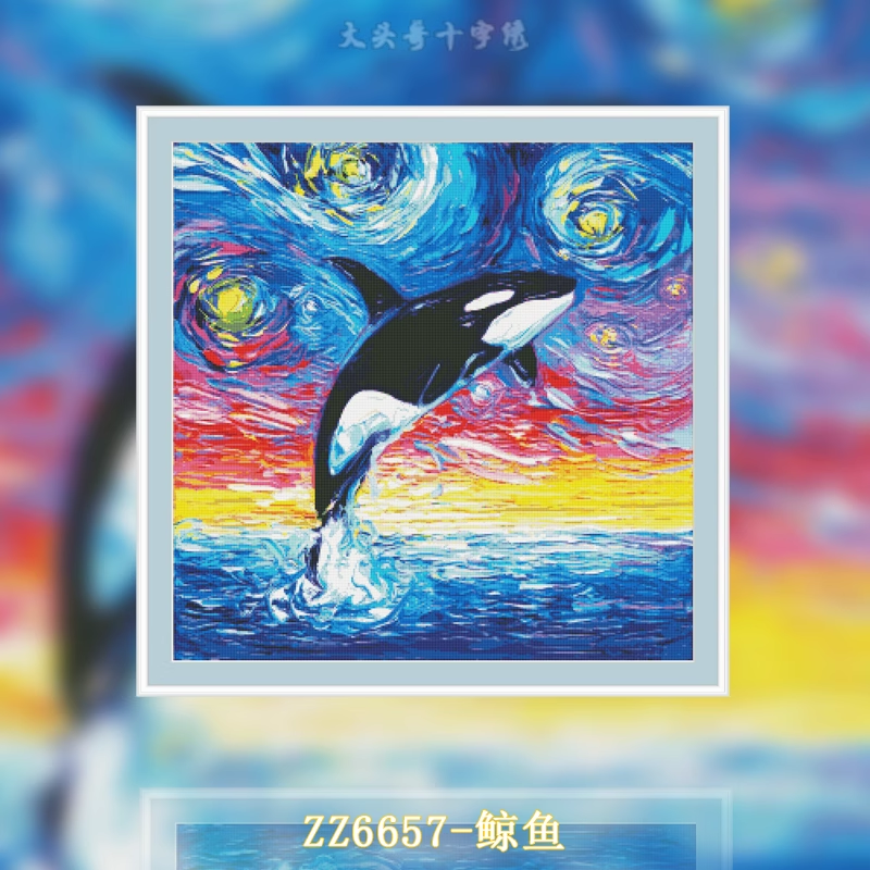【ZZ6657-Whale】 Painting Fairy Cross Stitch