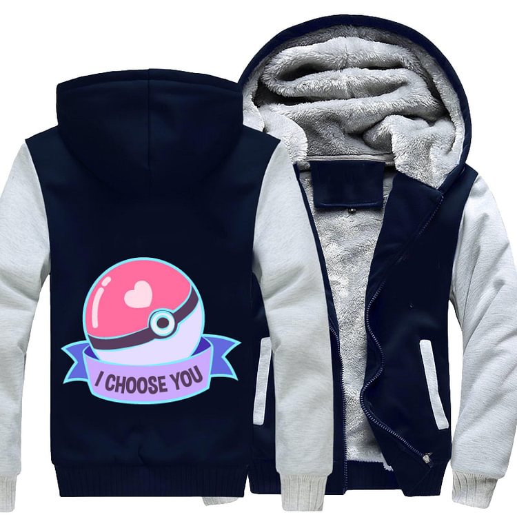 Poke Ball I Choose You, Pokemon Fleece Jacket