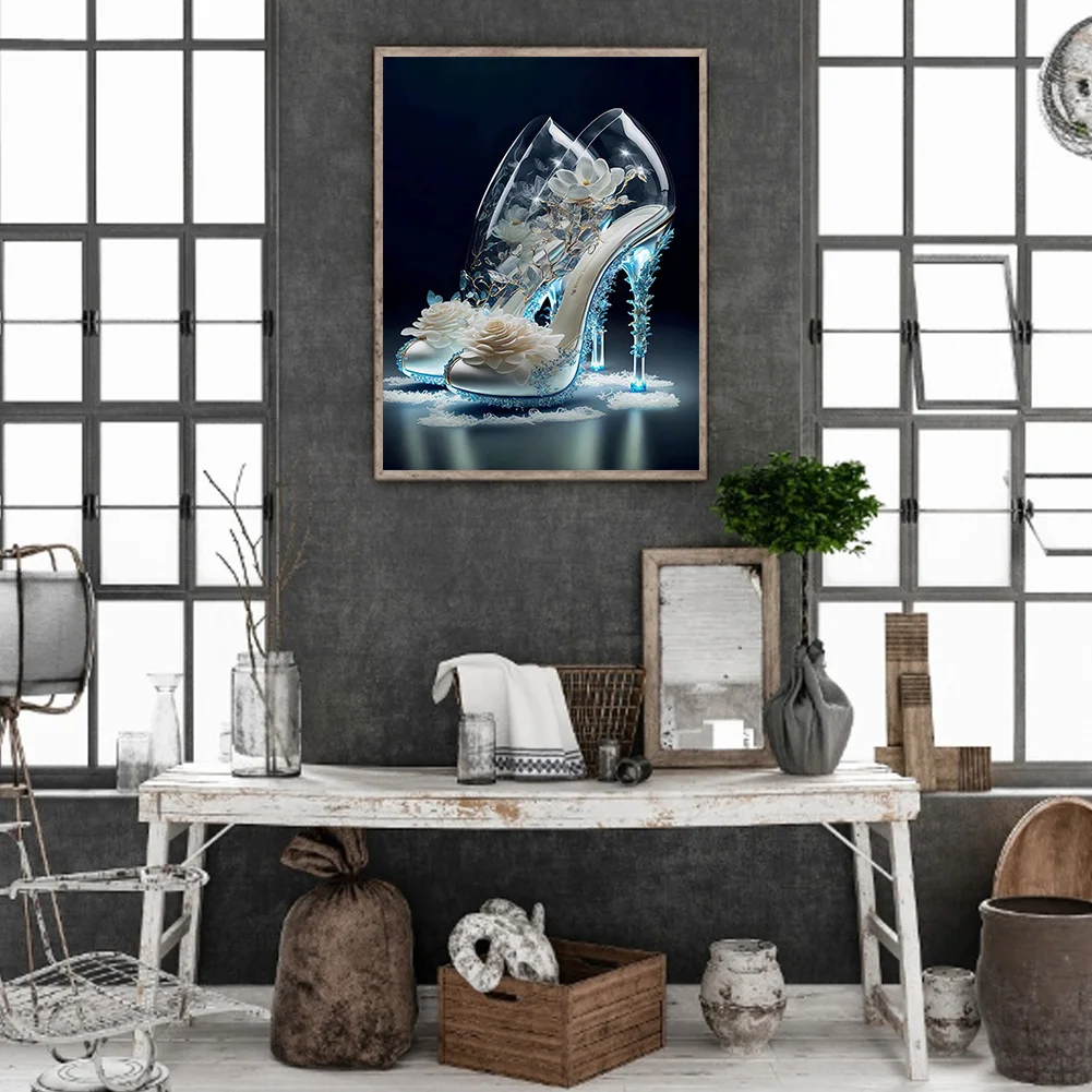 Diamond Painting - Full Round Drill - Flwoer High Heels(30*40cm)
