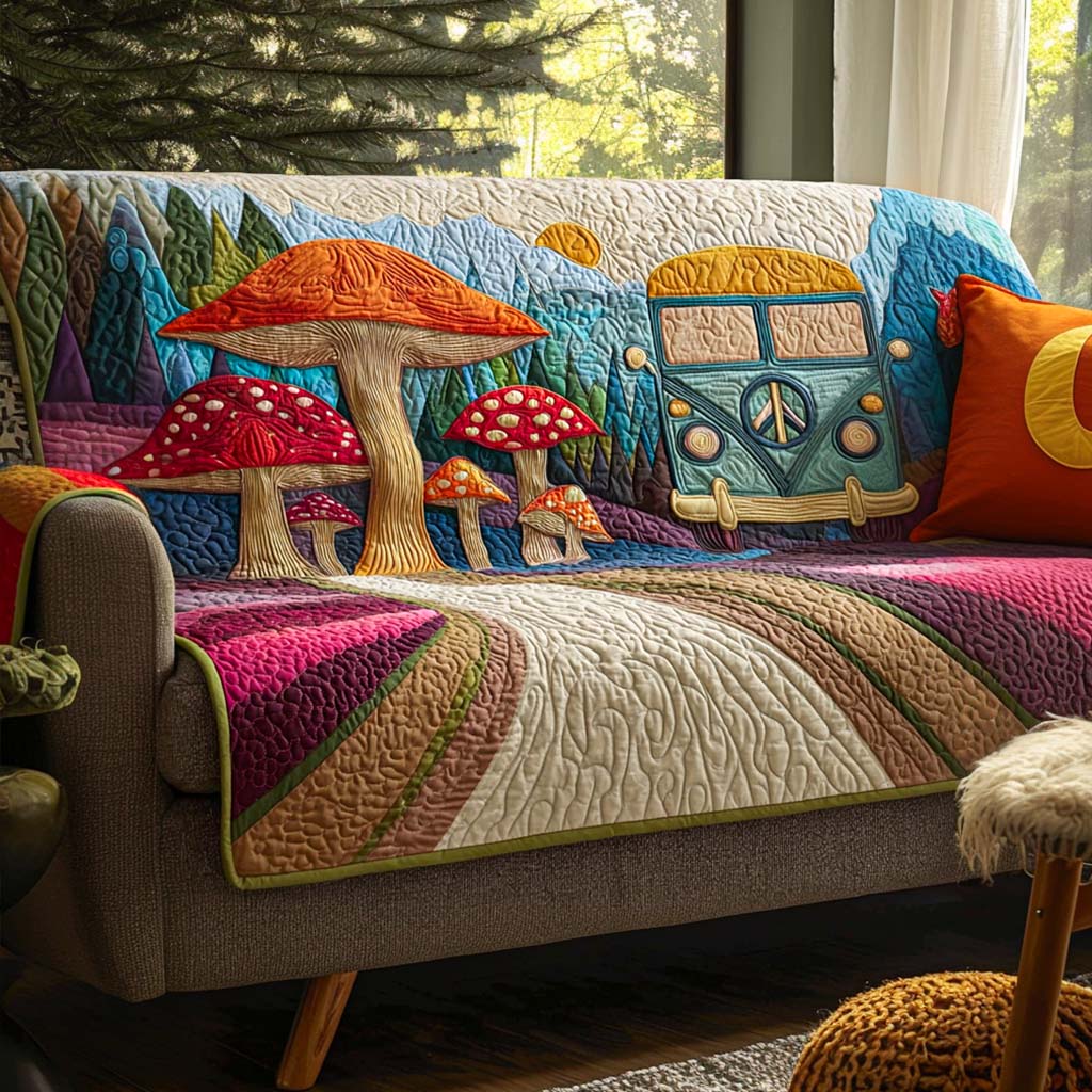 Cosmic Freedom Quilted Sofa Cover NCU0NT10688 everthome