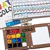 Travel Paint Palette Mini Portable Pocket Artist Watercolor Travel Set (A)