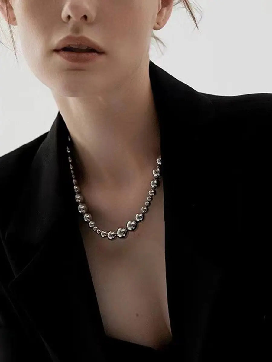 Asymmetric Ball Necklace