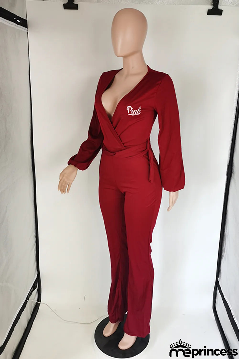 Black Casual Print Patchwork V Neck Skinny Jumpsuits