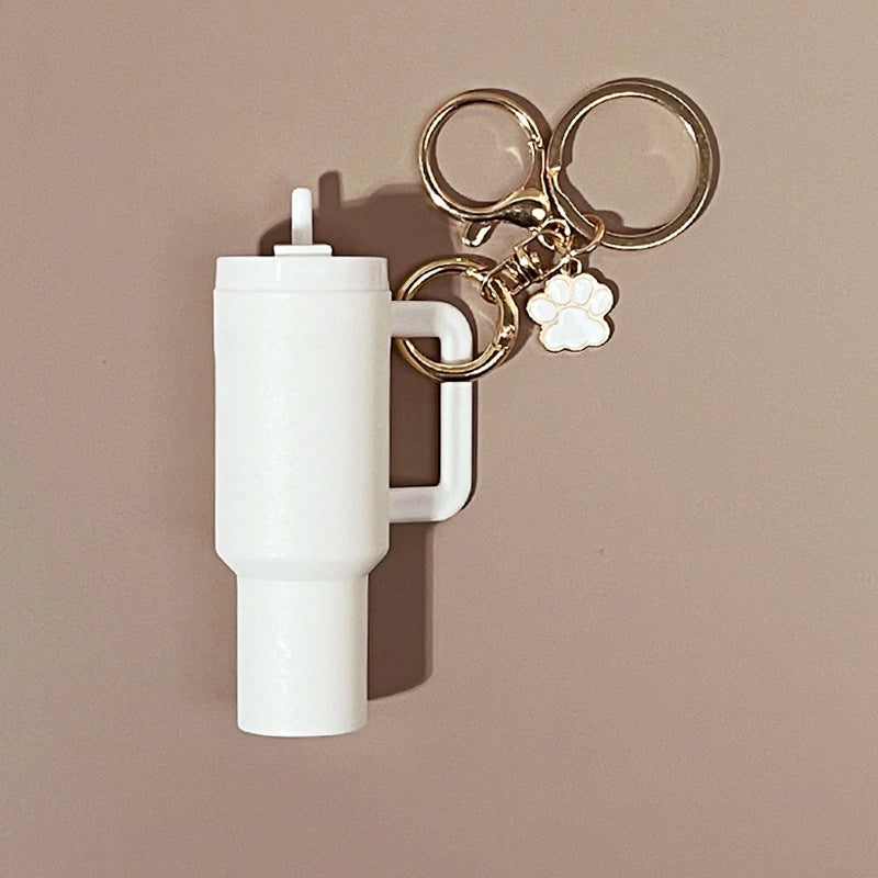 Minimalist Cup Plastic Unisex Bag Pendant Keychain