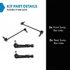 TRQ Front & Rear Sway Bar Stabilizer Link Set Compatible with 2008-2017 Chevrolet Equinox 2010-2017 GMC Terrain 2008-2009 Pontiac Torrent