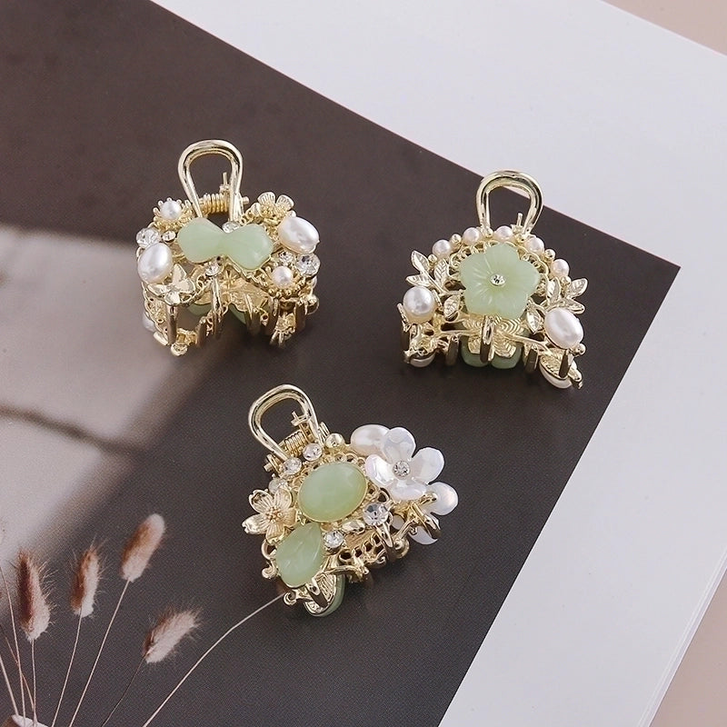 Women's Classical Flower Bow Knot Alloy Inlay Rhinestones Hair Claws