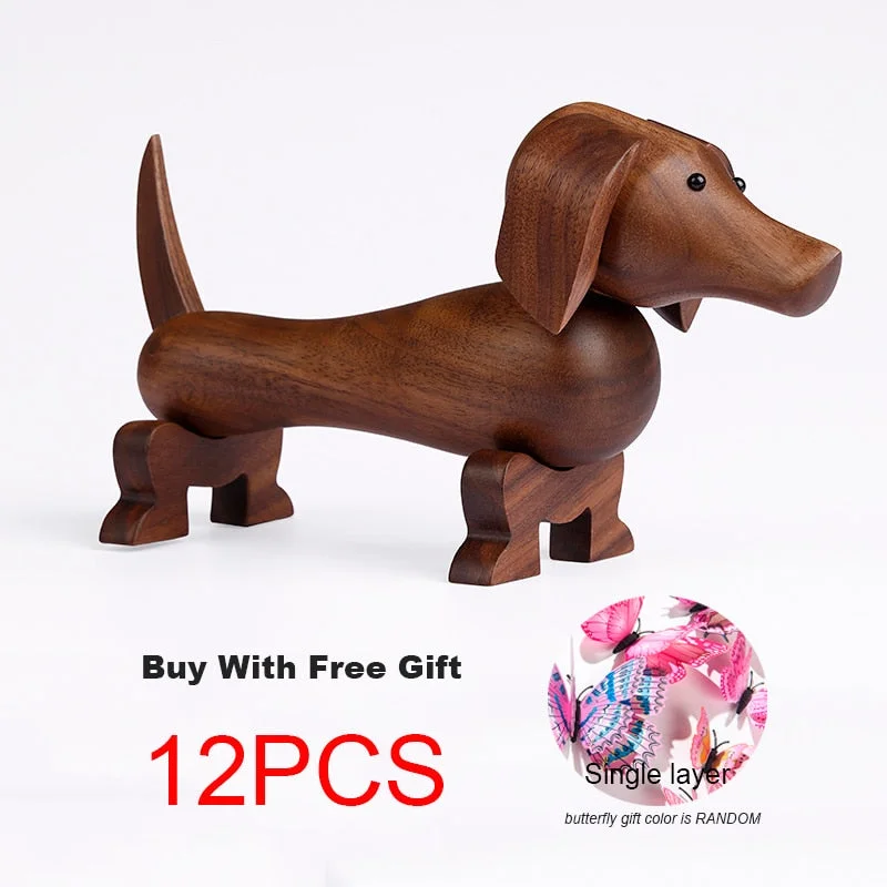 Wholesale Teckel sausage dogs wooden puppies Dackel home car accessories  birthday gifts can be issued German Dachshund