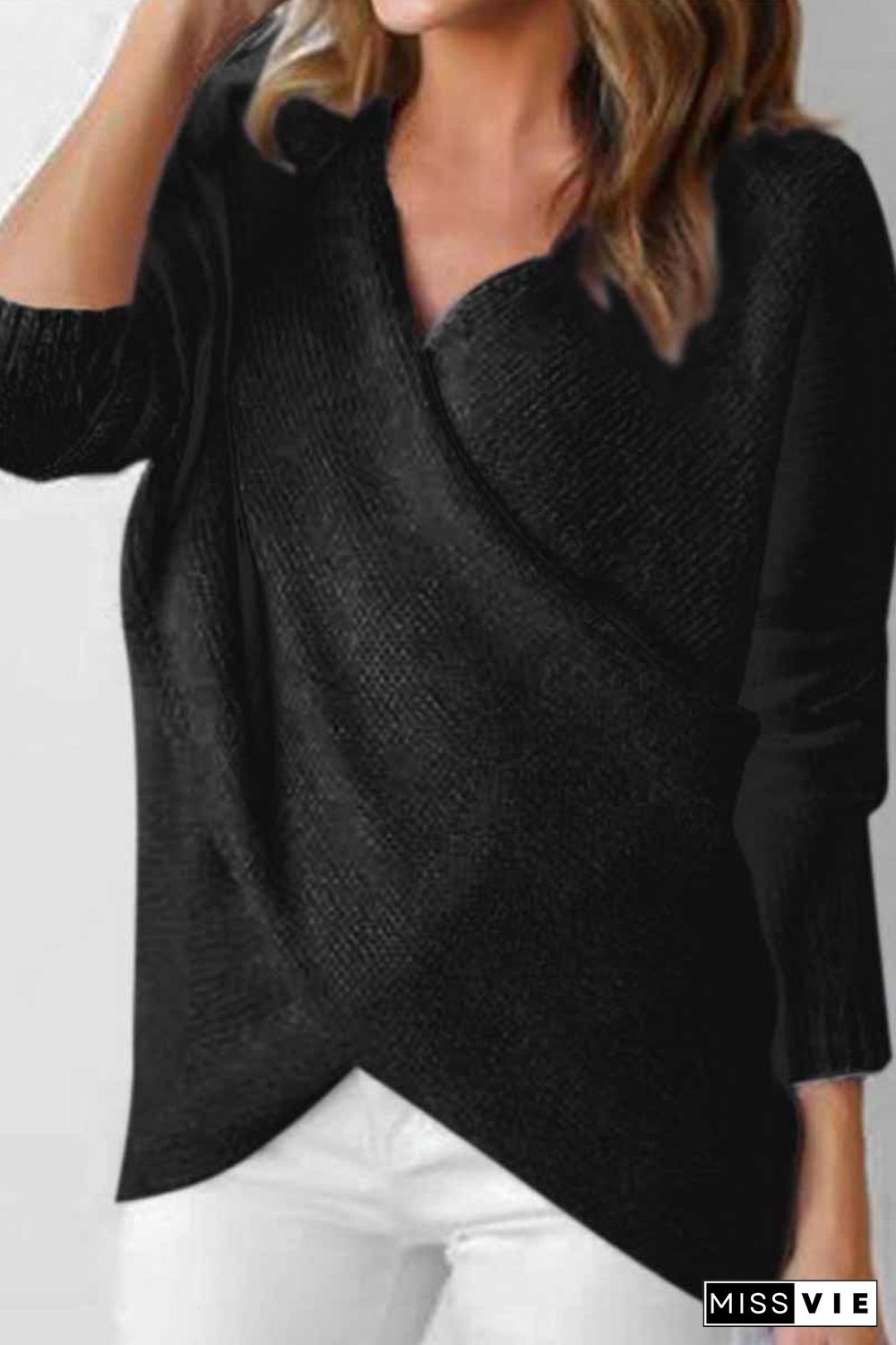 Solid Loose Casual Sweater