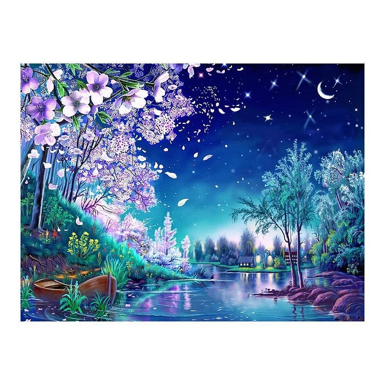 Fantasy View - Diamond Painting - 40x30cm(Canvas)