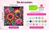 Diamond Painting-DIY Special Shaped Drill Sunflower & Rose Colorful with Frame(29x29cm)