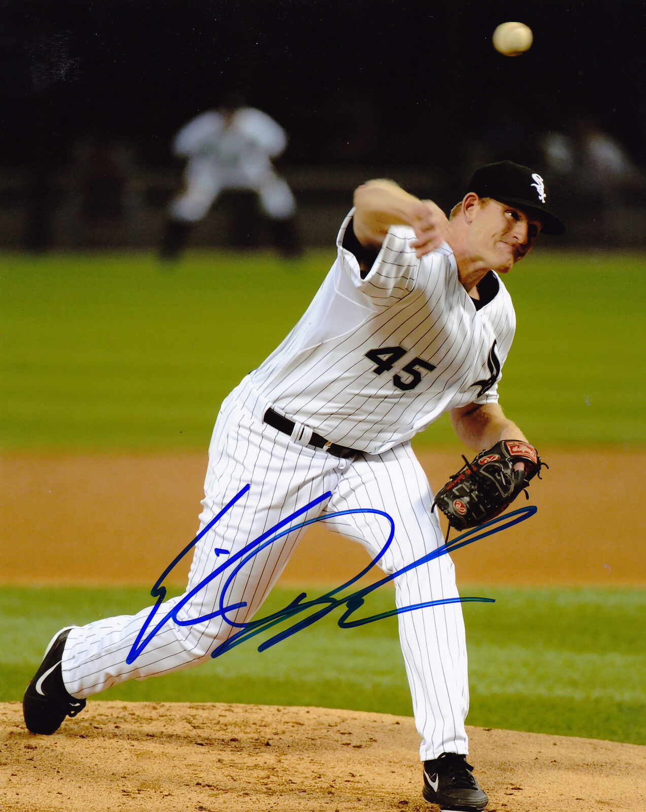 ERIK JOHNSON CHICAGO WHITE SOX ACTION SIGNED 8x10