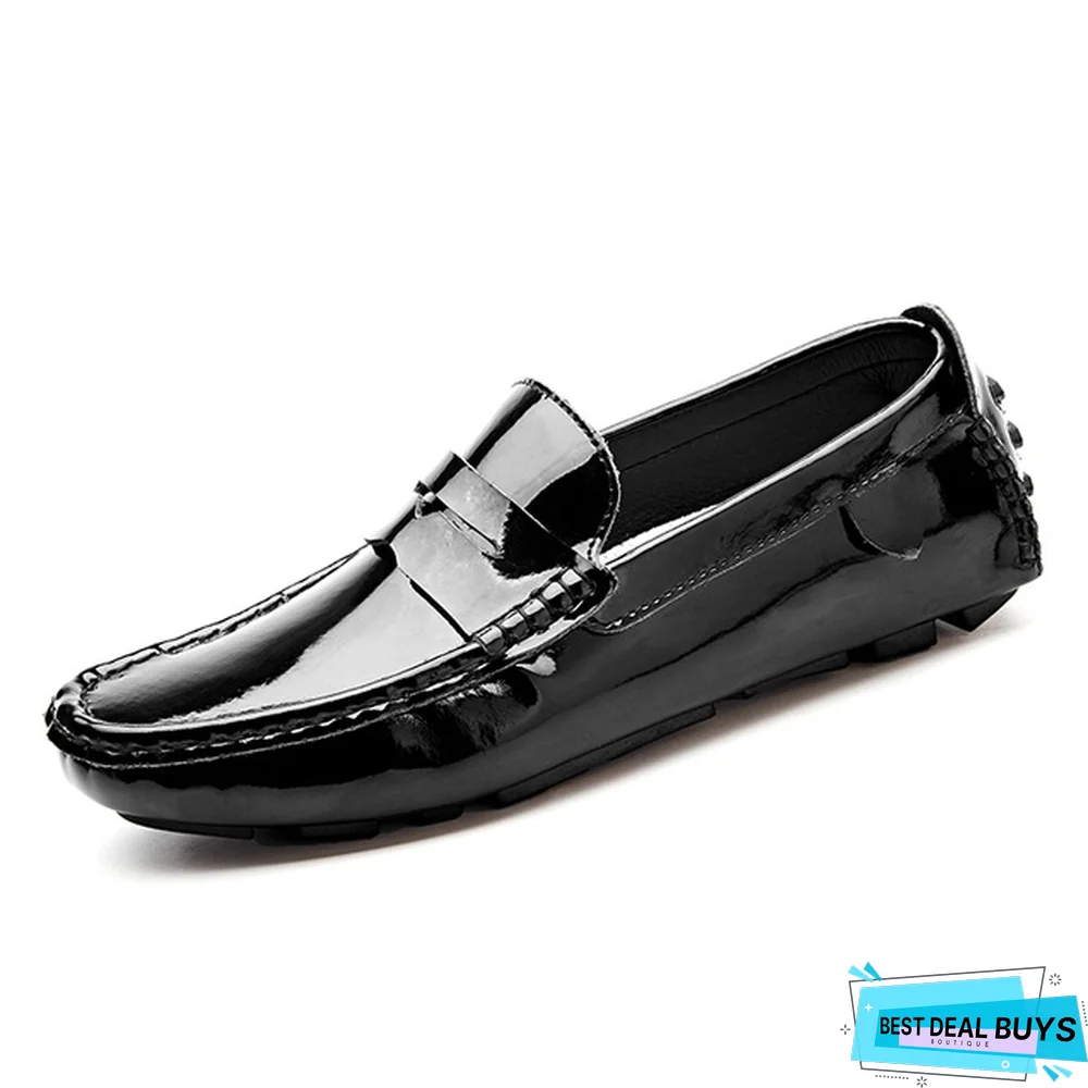 Big Size Men Leather Shoes Slip On Men Loafers Fashion Casual Men Shoes Male Flats Shoes