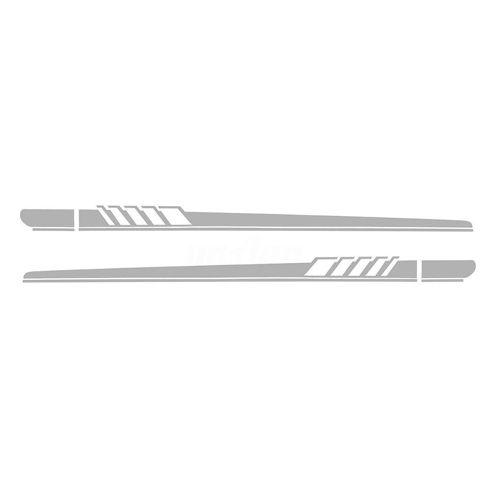 

2pcs Car Side Body Vinyl Decals Long Stripe Stickers for Mercedes-Benz(Grey, 501 Original