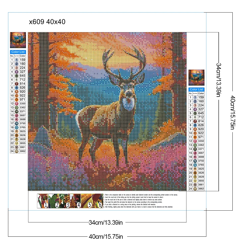 Diamond Painting - Full Round Drill - Elk(Canvas|40*40cm)