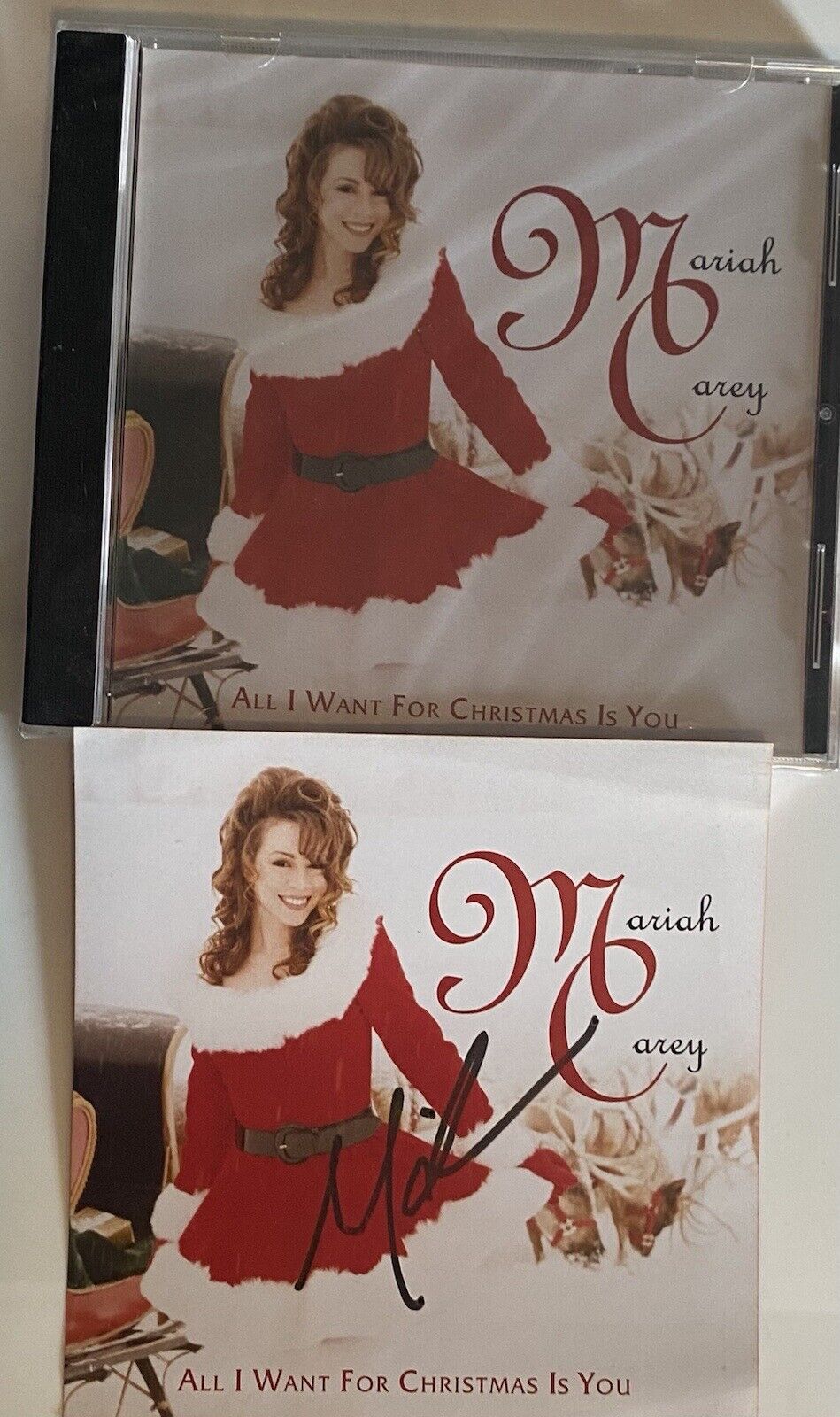 Mariah Carey? signed Autographed Cd Cover All I want for Christmas?