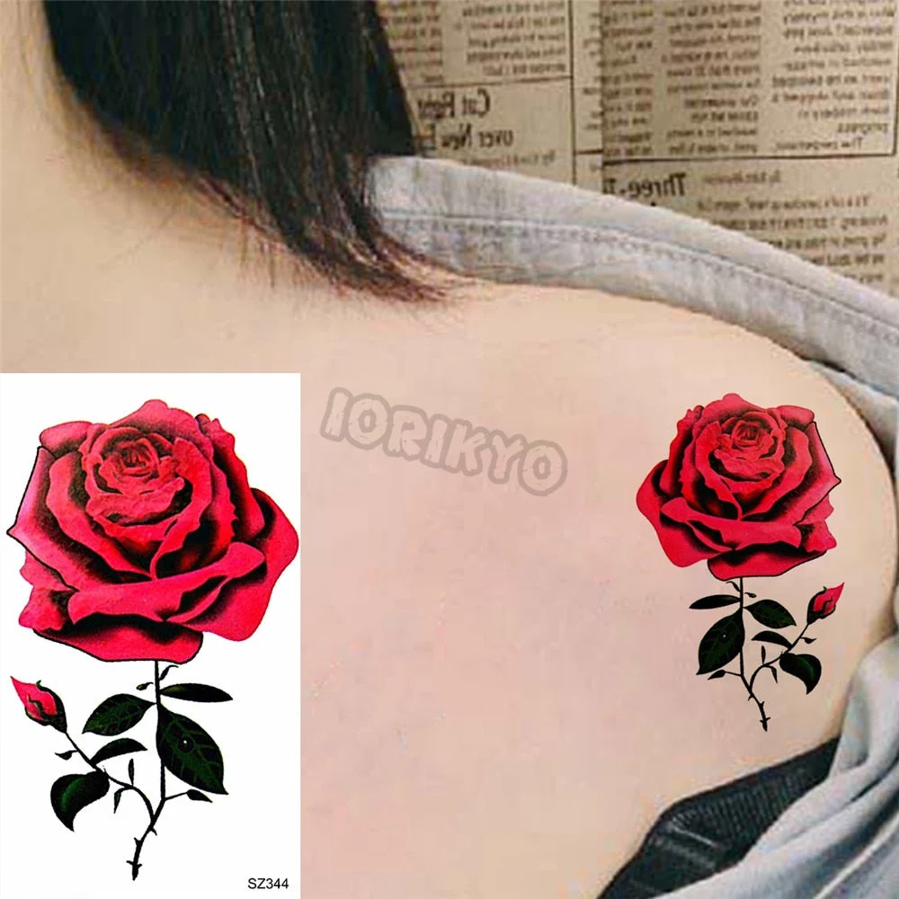 Colorful Hummingbird Small Temporary Tattoos For Women Girls Lavender Plum Blossom Fake Tattoo Sticker Wedding Neck Tatoos Ear