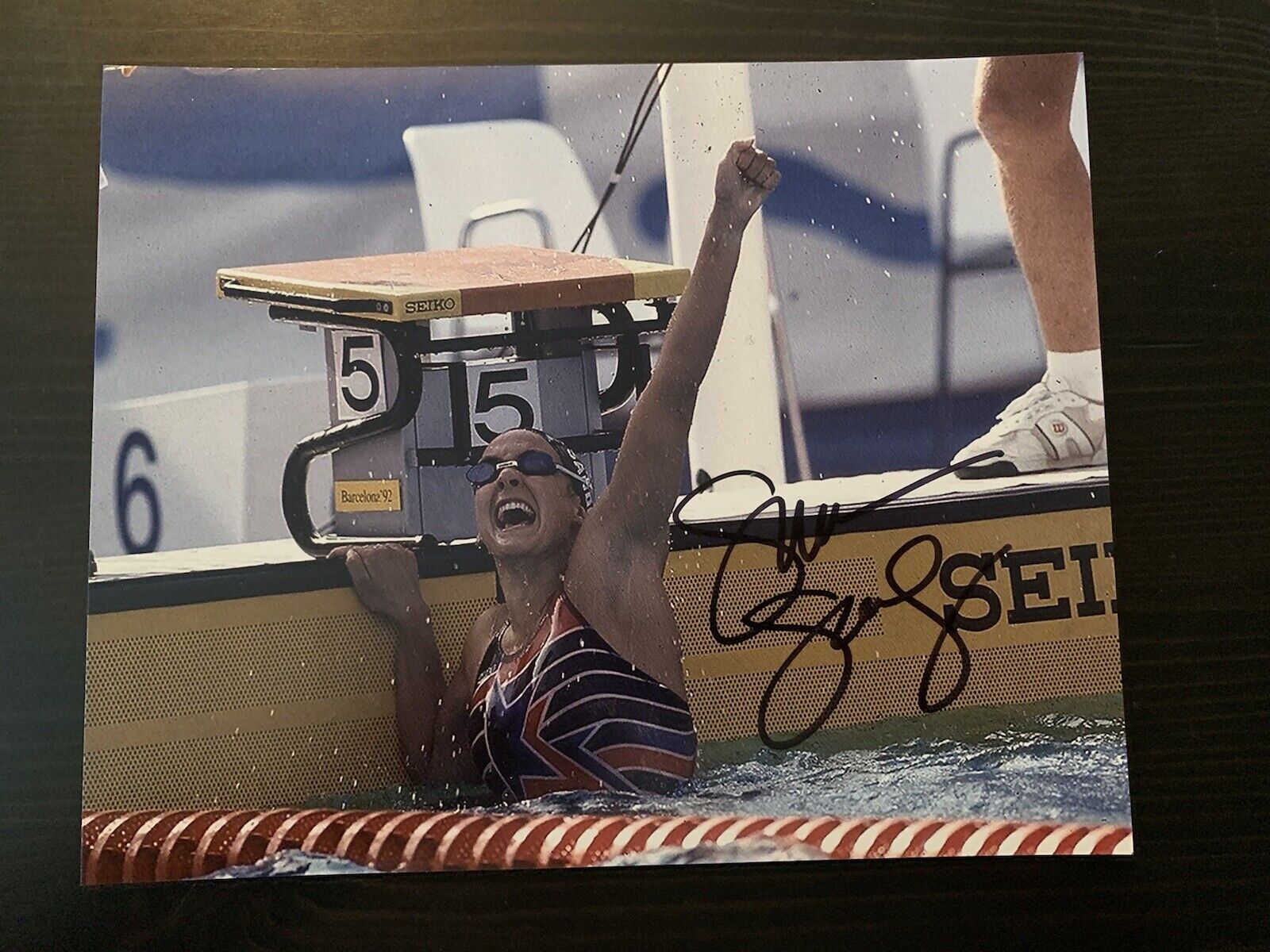 Summer Sanders signed 8x10 Photo Poster painting autographed Olympic Gold Medalist Swimming