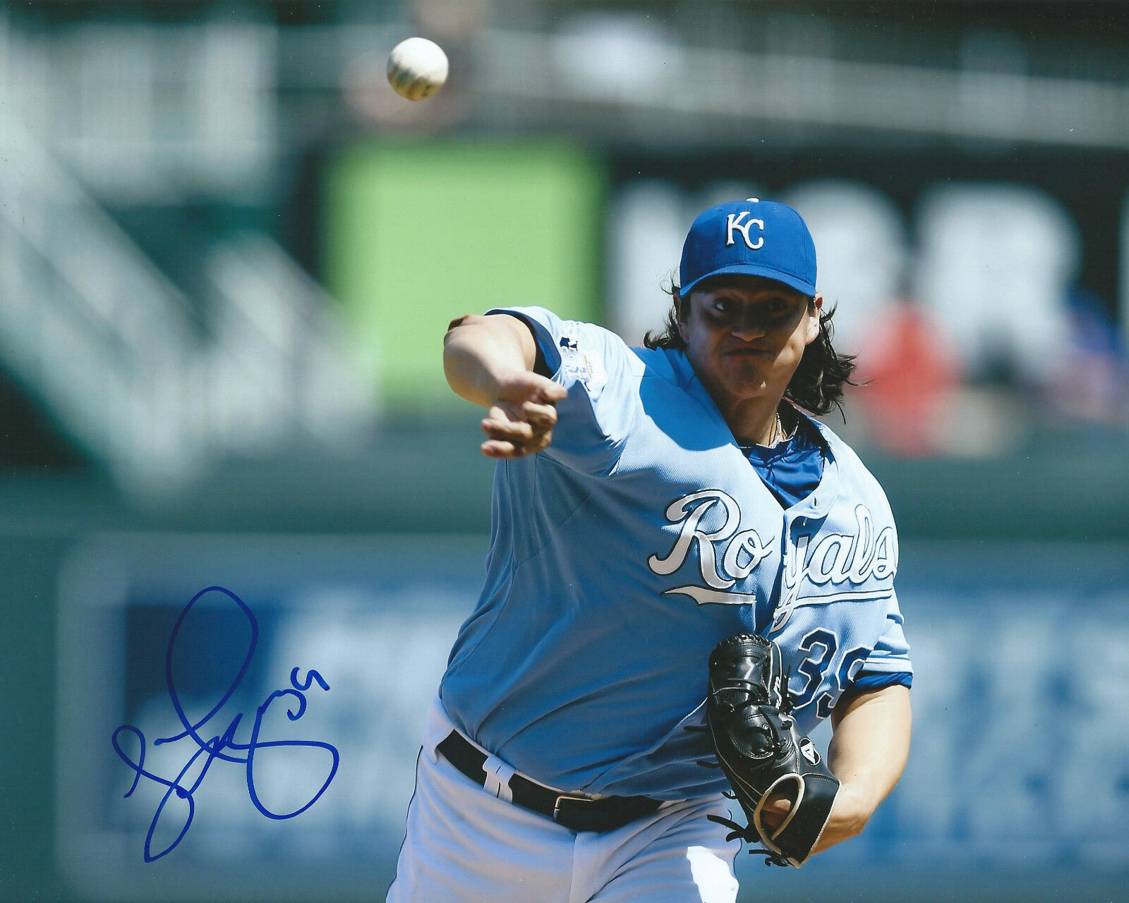 **GFA Kansas City Royals *LUIS MENDOZA* Signed 8x10 Photo Poster painting L3 COA**